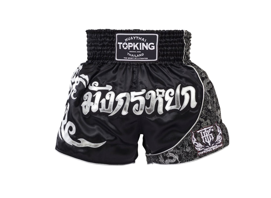 Top King TKTBS-088 Mung Korn Yok Shorts Black-Silver