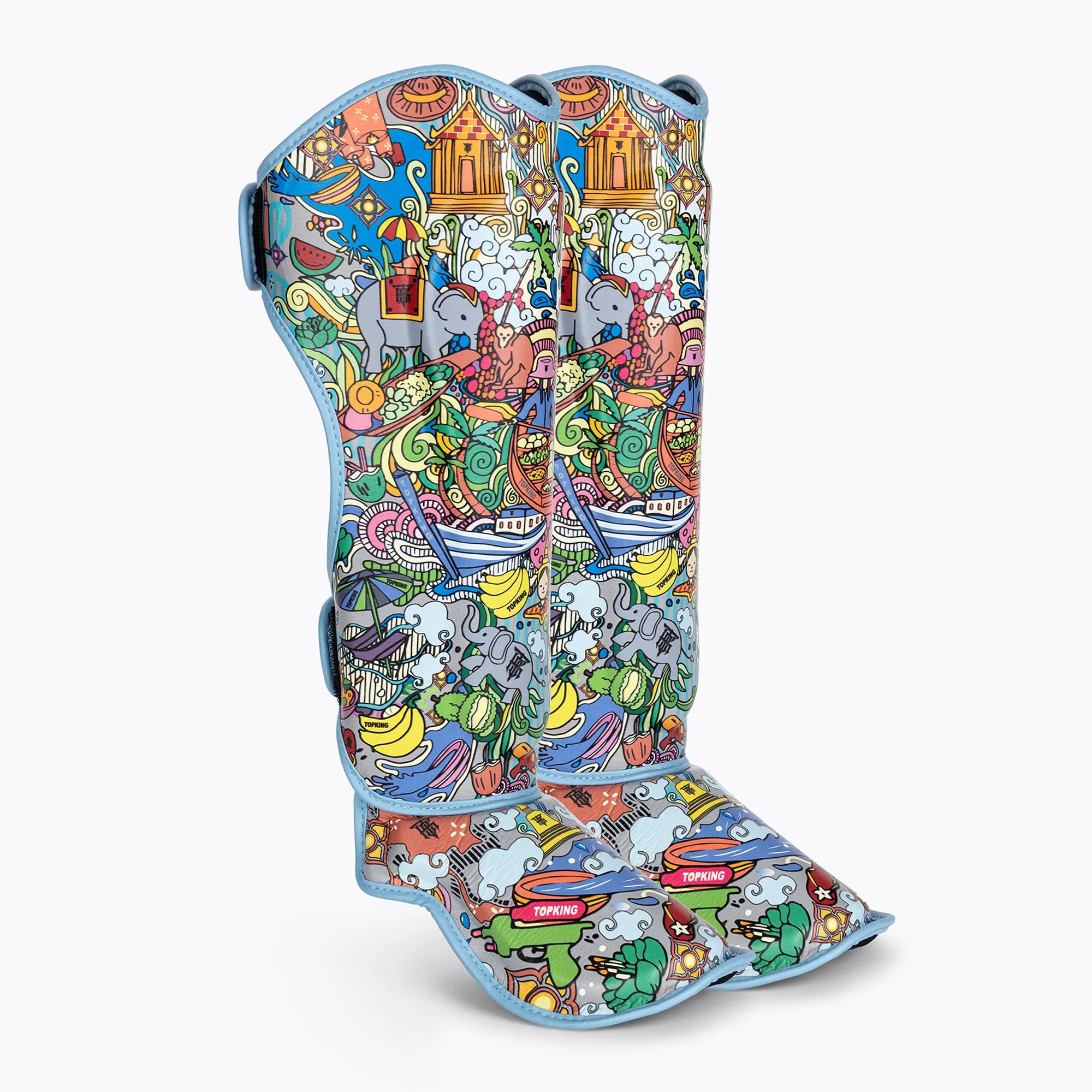 TOPKING SHIN GUARDS THAI CULTURE (SEMI LEATHER)