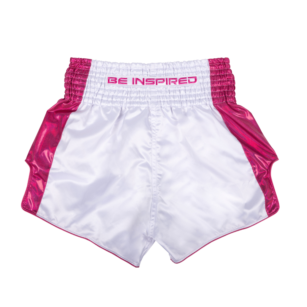 Fairtex Slim Cut Shorts Pink Strike - white-pink - brand product view 6