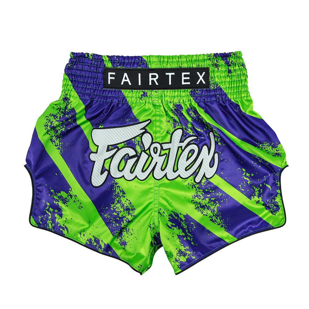 Fairtex Slim Cut Shorts BS1928 Street King (Green/Blue) - green-blue - brand product view 1