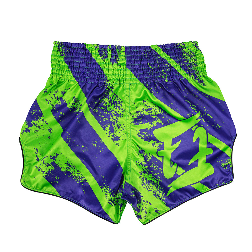 Fairtex Slim Cut Shorts BS1928 Street King (Green/Blue) - green-blue - brand product view 2