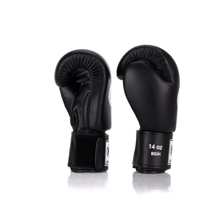 Classic Leather Boxing Glove - Black - Black - manufacturer view 4
