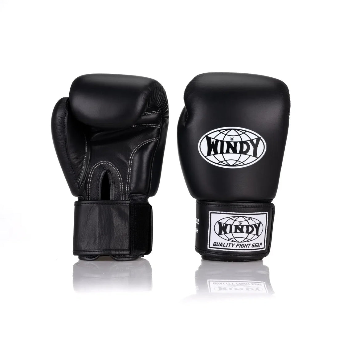 Classic Leather Boxing Glove - Black - Black - manufacturer view 1