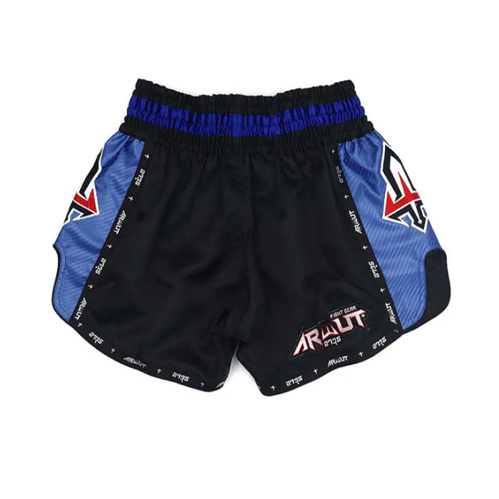 ARWUT [BS3] CARBON EDITION Muay Thai Shorts “BLACK/BLUE”