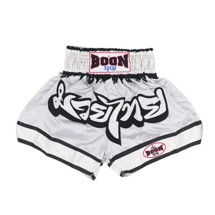Boon [MT20] “Grey/White” Muay Thai Shorts