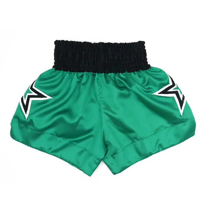 Boon [MT13] ”GREEN STARS” Muay Thai Shorts