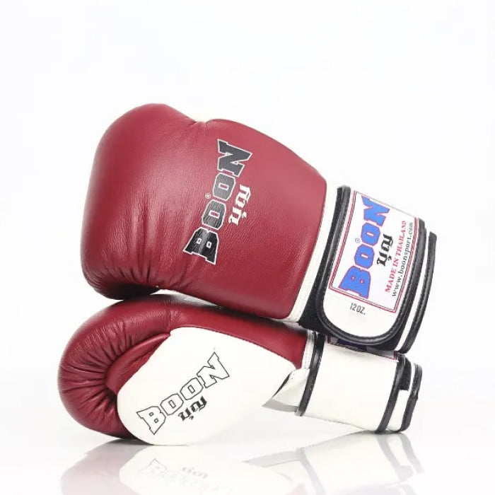 Boon [BGCR] Compact Velcro Gloves Maroon/White