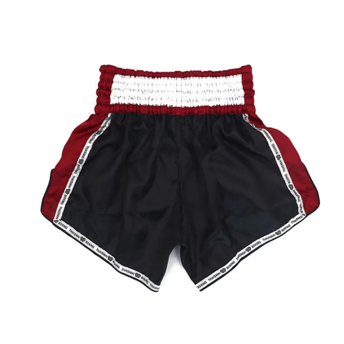 THAISMAI Muay Thai Boxing Shorts Black/Burgundy