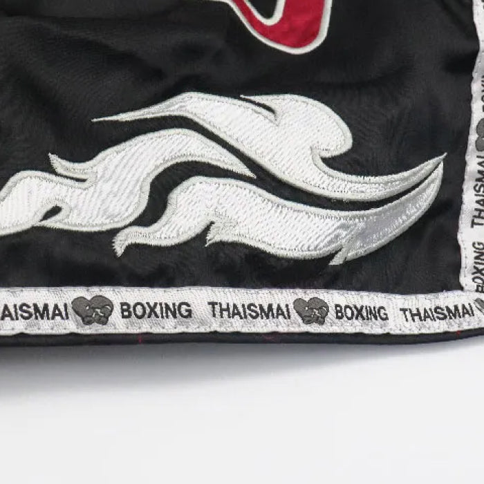 THAISMAI Muay Thai Boxing Shorts Black/Burgundy