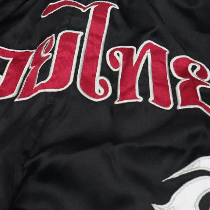 THAISMAI Muay Thai Boxing Shorts Black/Burgundy