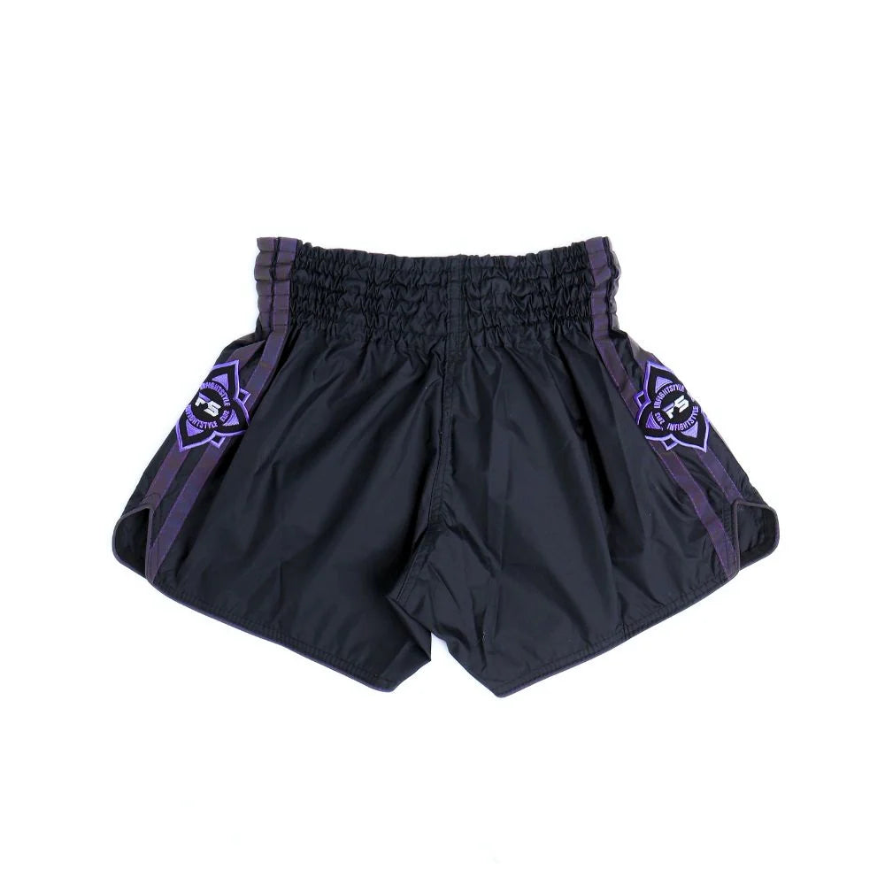 INFIGHTSTYLE Muay Thai Shorts Lotus Purple Reflective