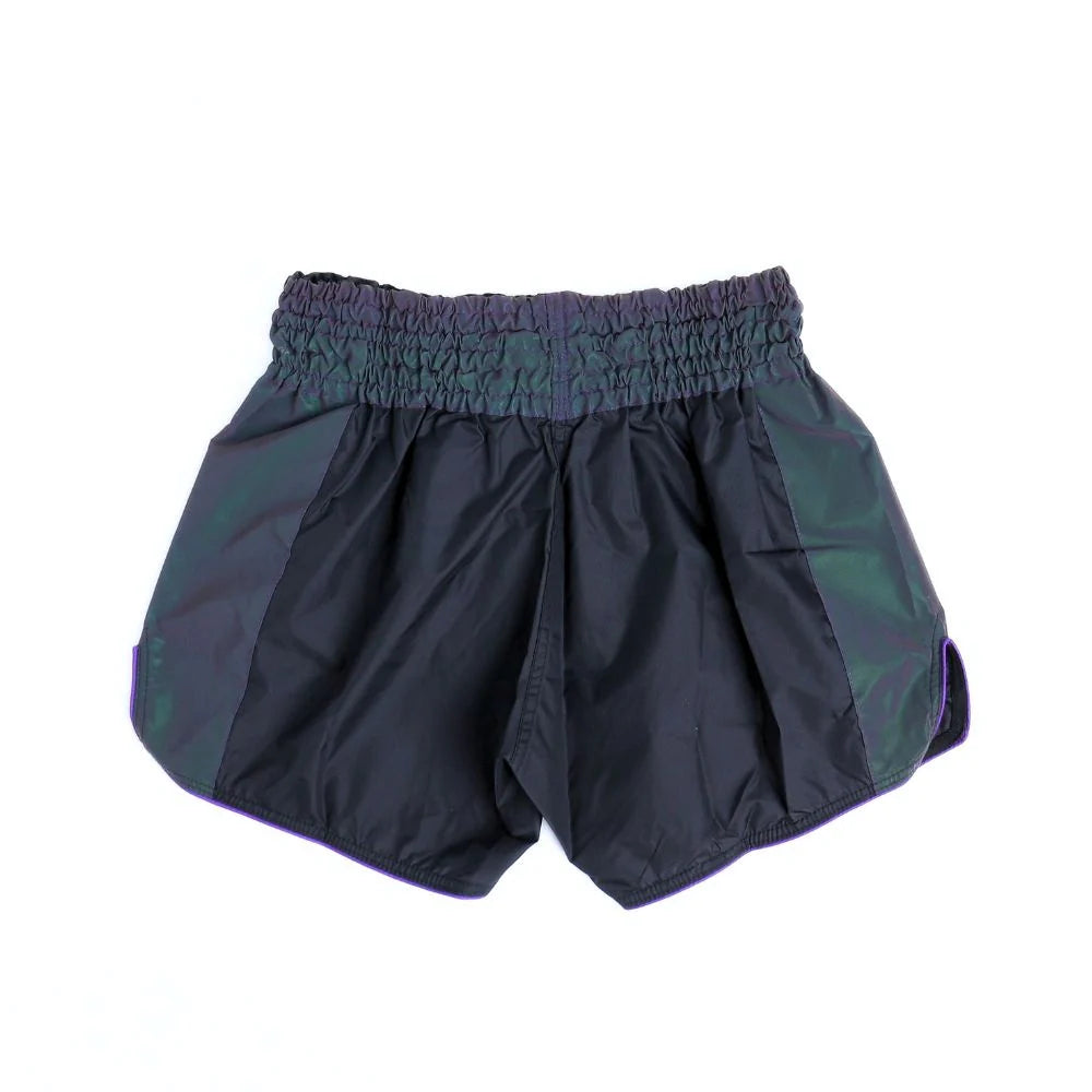Infightstyle Astro Purple Reflective Nylon Muay Thai Shorts