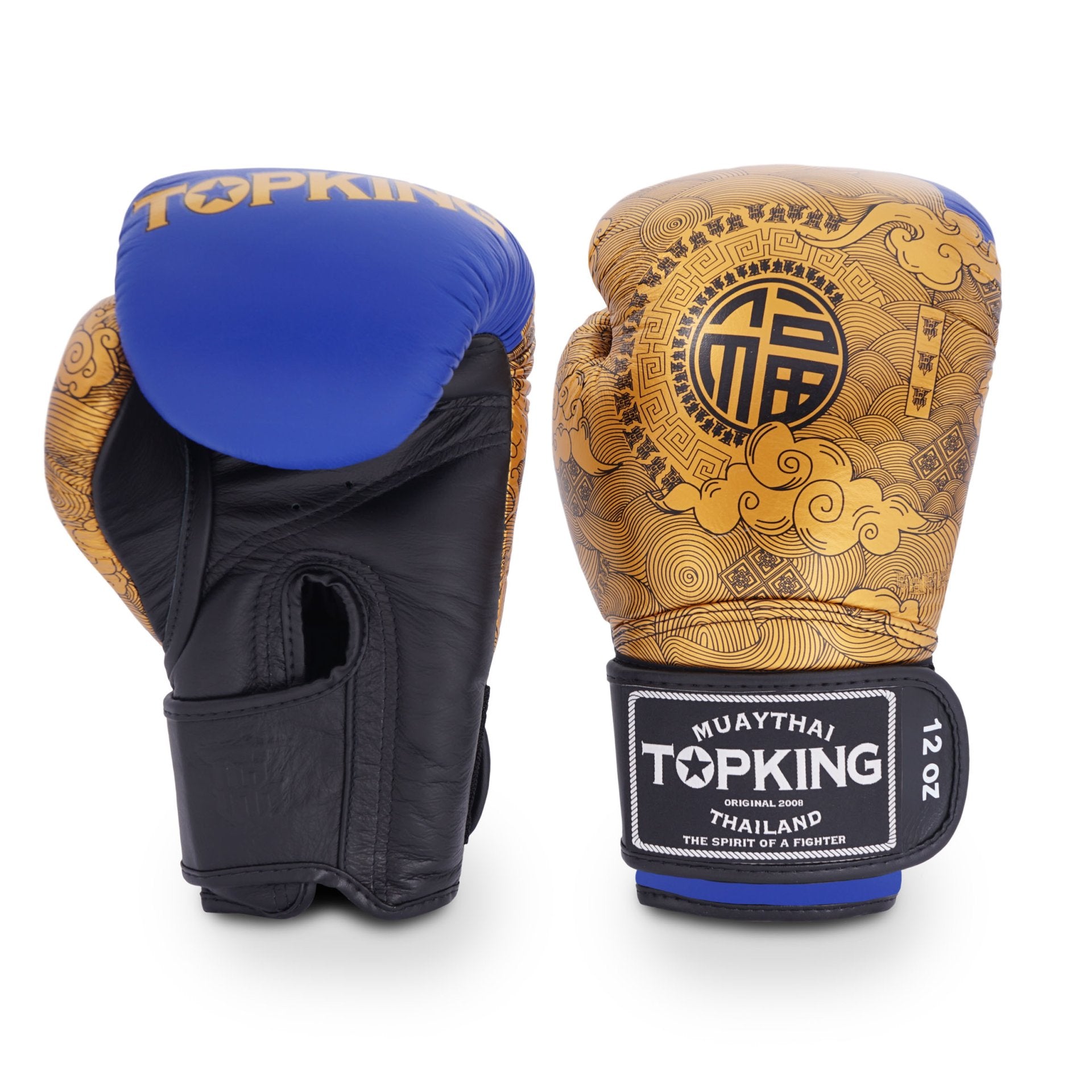 Top King Boxing Gloves – TKBGCN-01 – Happiness Chinese - Blue - brand product view 1