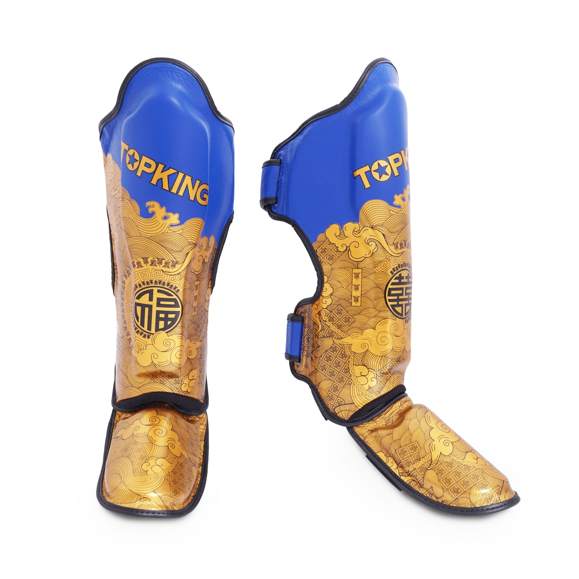 Top King Shin Pads – TKSGCN-01 Happiness Chinese - Blue - brand product view 1