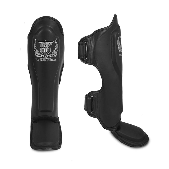 Top King TKSGP-GL genuine leather shin pads - Black