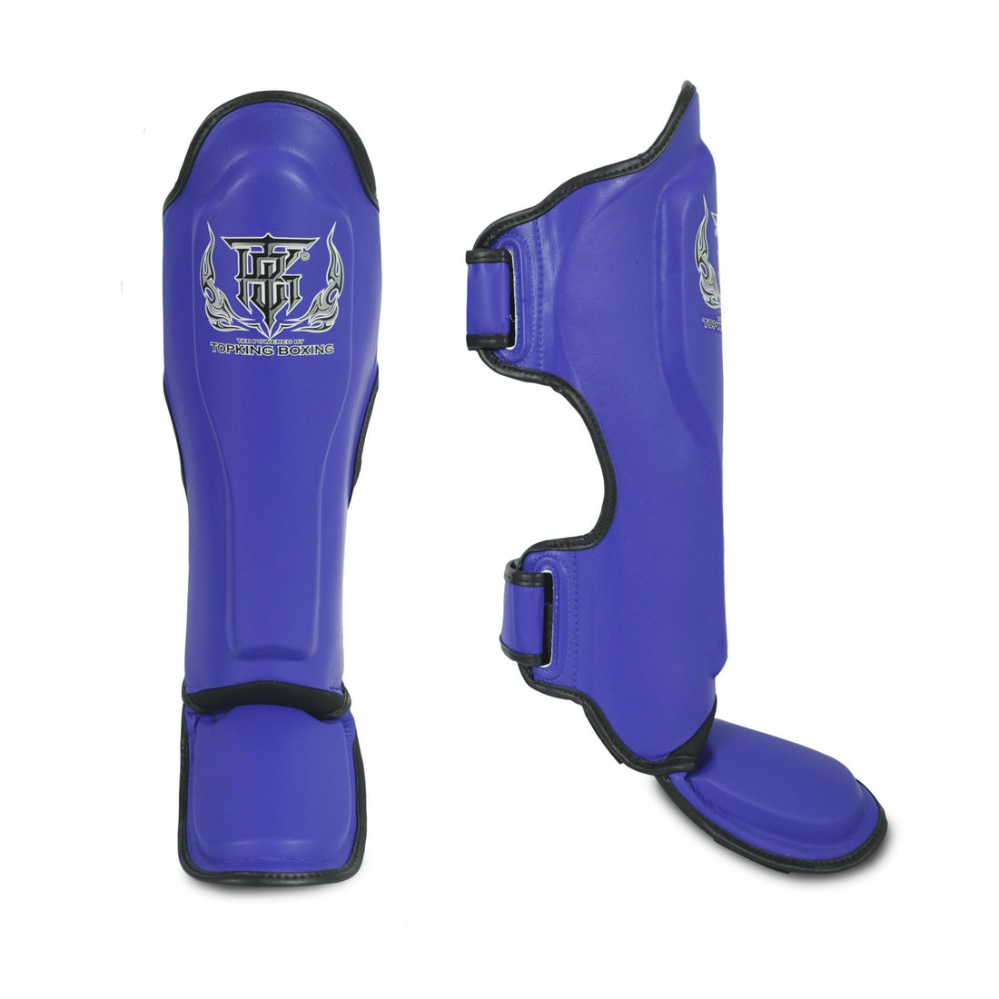 Top King TKSGP-GL genuine leather shin pads - Blue