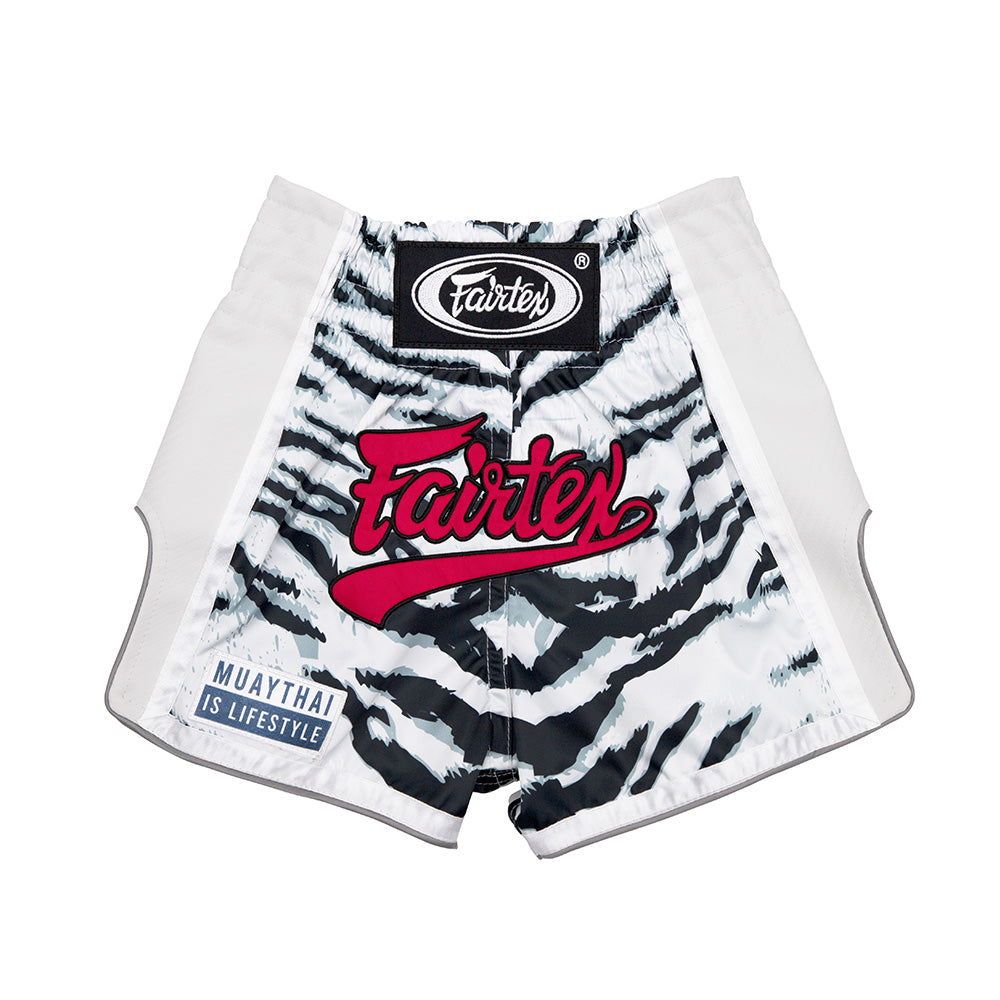 Fairtex Boxing Shorts for Kids - BSK2103 "White Tiger"