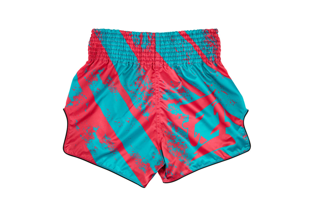Fairtex Slim Cut Shorts BS1929 Street King (Pink/Light Blue) - supplier gallery image 2