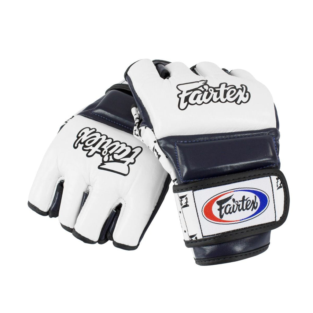 Fairtex-FGV17 Super Sparring MMA Gloves - white-blue - brand product view 1