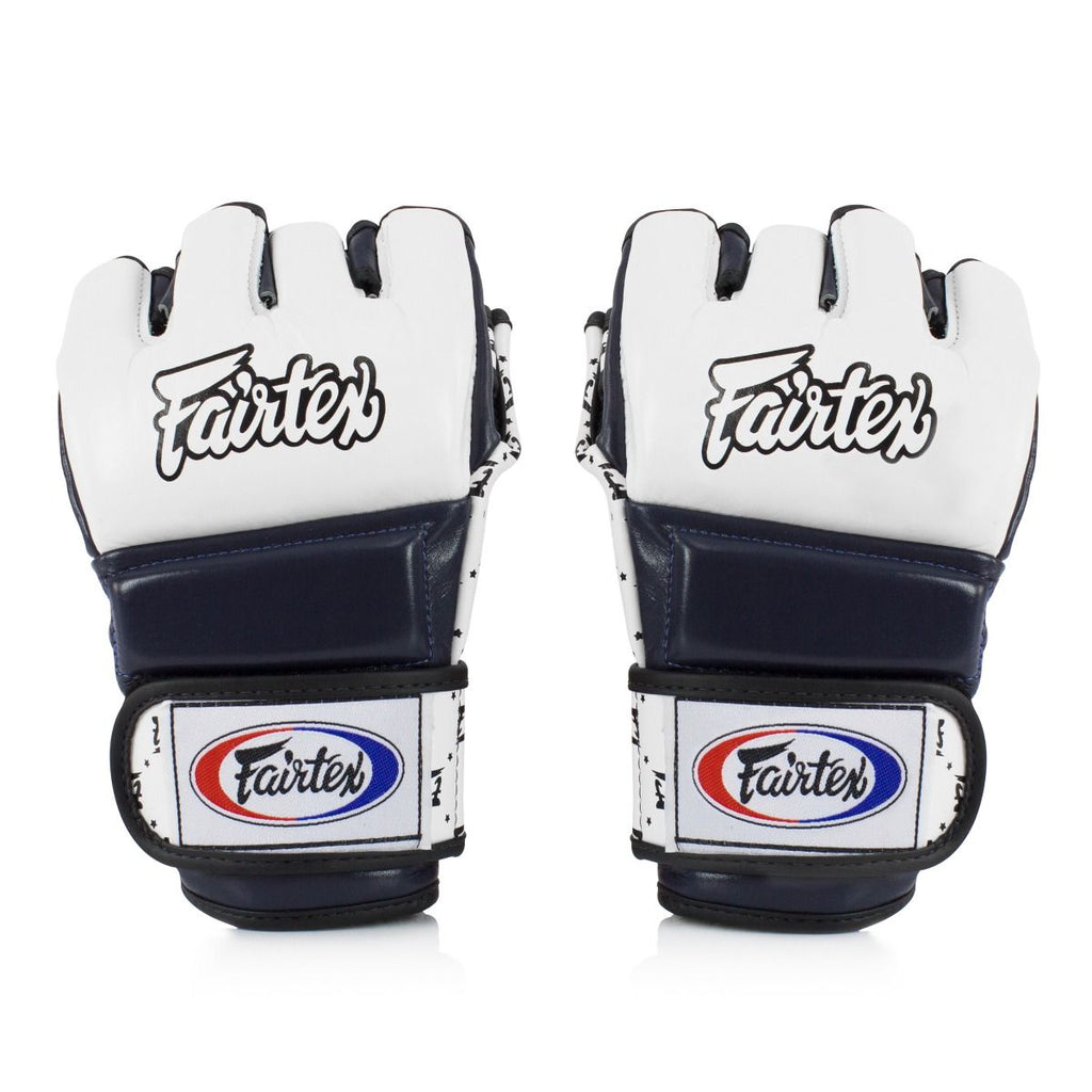 Fairtex-FGV17 Super Sparring MMA Gloves - white-blue - brand product view 2