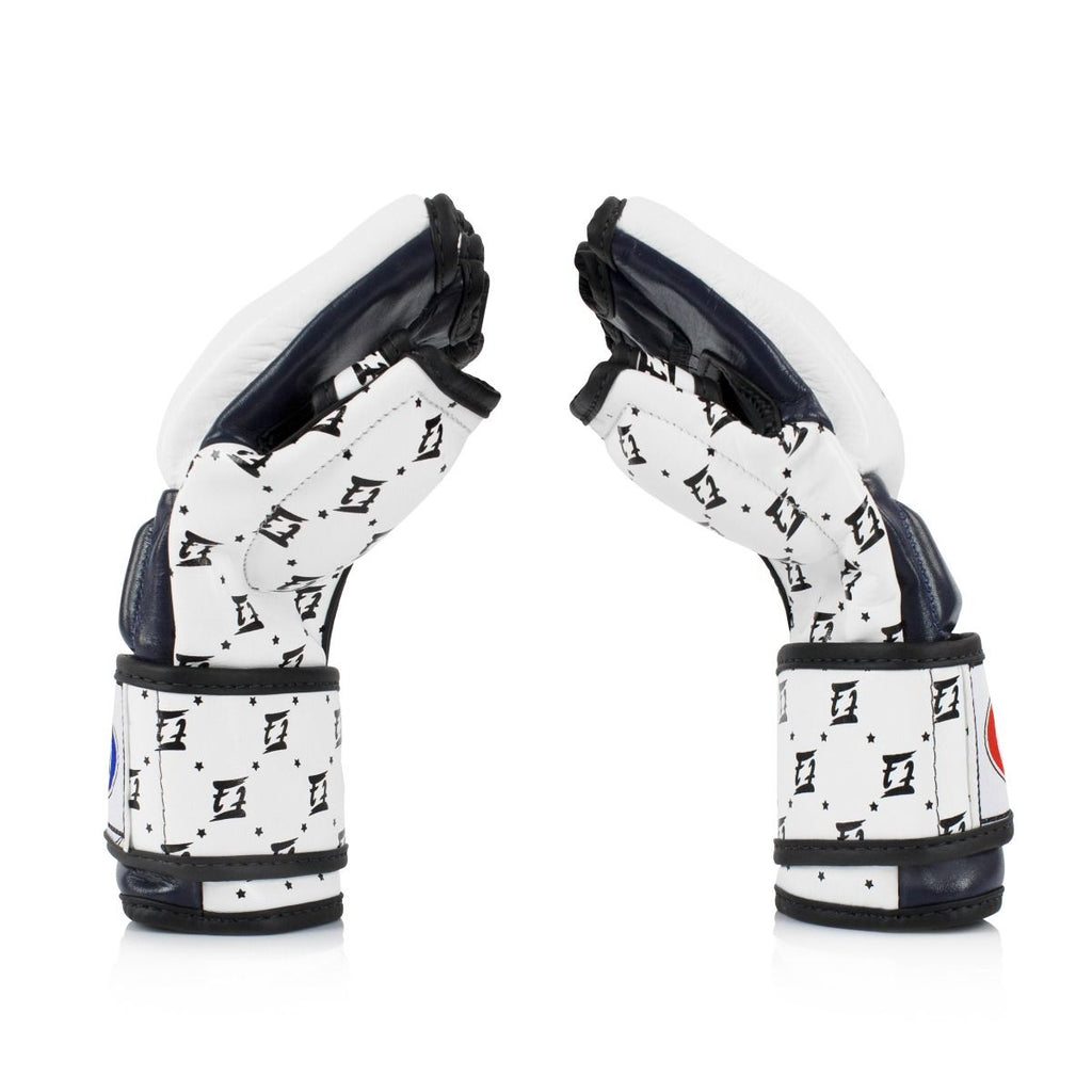 Fairtex-FGV17 Super Sparring MMA Gloves - white-blue - brand product view 3