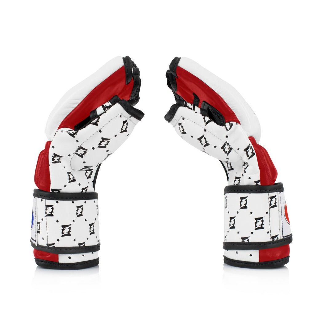 Fairtex-FGV17 Super Sparring MMA Gloves - white-red - brand product view 3