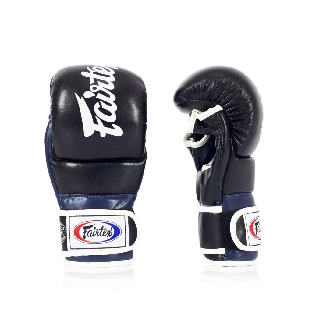 Fairtex-FGV18 Super Sparring Grappling Gloves - black-blue - brand product view 2