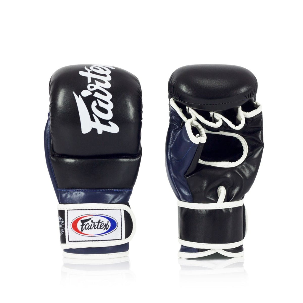Fairtex-FGV18 Super Sparring Grappling Gloves - black-blue - brand product view 3