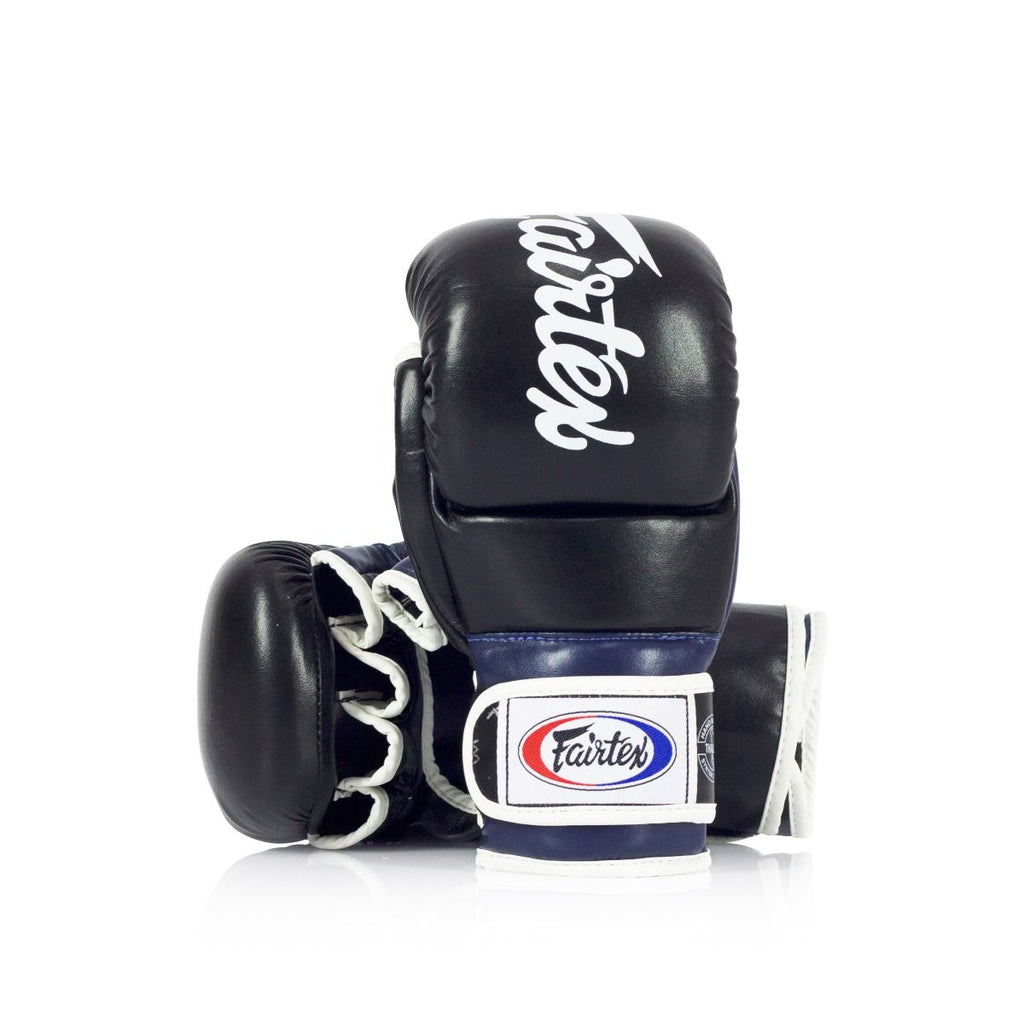 Fairtex-FGV18 Super Sparring Grappling Gloves - black-blue - brand product view 4