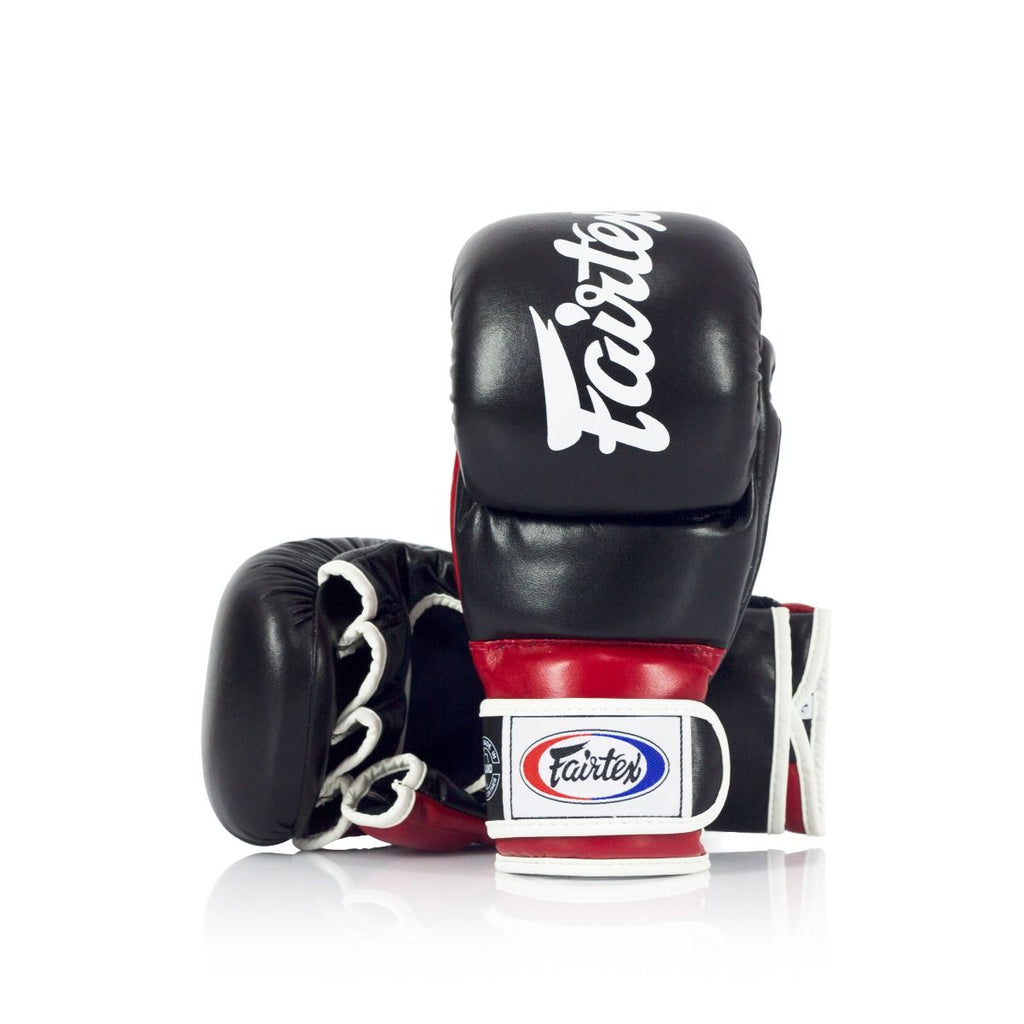 Fairtex-FGV18 Super Sparring Grappling Gloves - black-red - brand product view 4
