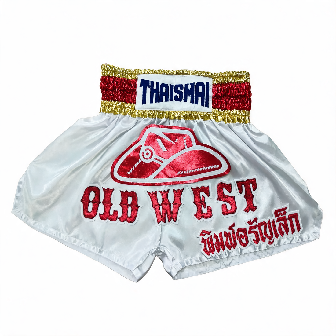 Old West Cowboy Muay Thai Shorts - Classic Golden Era Style