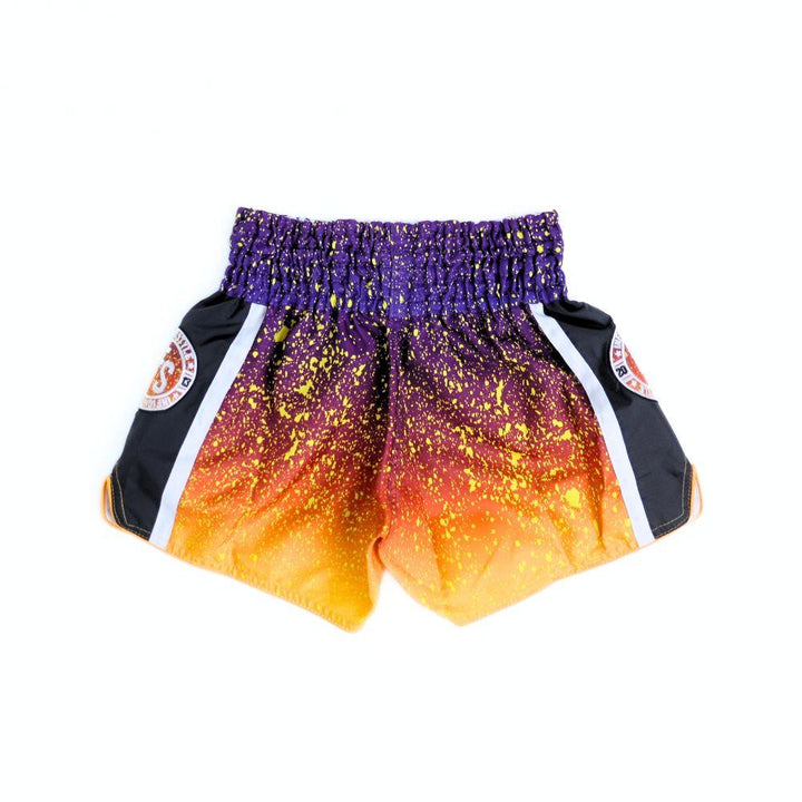 inFightStyle IVY Ombré Splatter Lakers Muay Thai Shorts